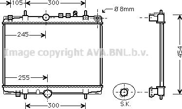 Prasco PEA2208 - Radiators, Motora dzesēšanas sistēma autodraugiem.lv