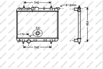 Prasco PG009R015 - Radiators, Motora dzesēšanas sistēma autodraugiem.lv