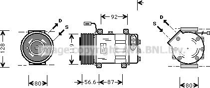 Prasco SCK016 - Kompresors, Gaisa kond. sistēma autodraugiem.lv