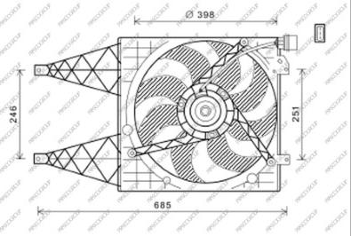 Prasco ST033F003 - Ventilators, Motora dzesēšanas sistēma autodraugiem.lv