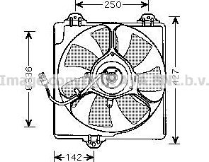 Prasco TO7547 - Ventilators, Motora dzesēšanas sistēma autodraugiem.lv