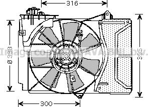 Prasco TO7503 - Ventilators, Motora dzesēšanas sistēma autodraugiem.lv