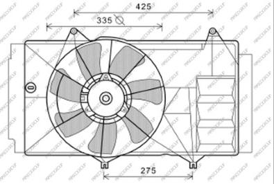 Prasco TY324F003 - Ventilators, Motora dzesēšanas sistēma autodraugiem.lv