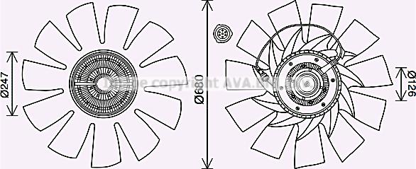 Prasco VLF088 - Ventilators, Motora dzesēšanas sistēma autodraugiem.lv