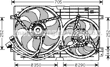 Prasco VN7508 - Ventilators, Motora dzesēšanas sistēma autodraugiem.lv