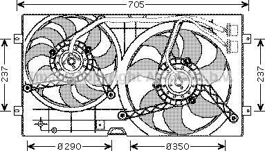 Prasco VN7503 - Ventilators, Motora dzesēšanas sistēma autodraugiem.lv