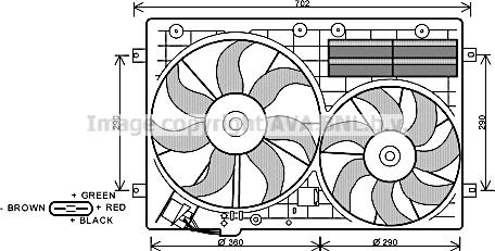 Prasco VN7529 - Ventilators, Motora dzesēšanas sistēma autodraugiem.lv