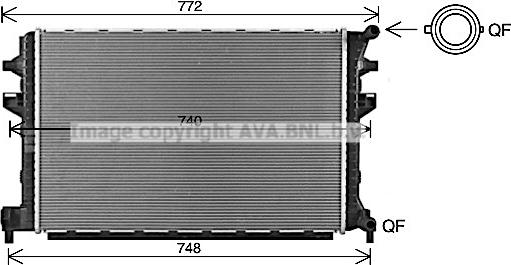 Prasco VNA2383 - Radiators, Motora dzesēšanas sistēma autodraugiem.lv