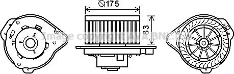 Prasco VO8174 - Elektromotors, Salona ventilācija autodraugiem.lv