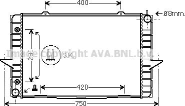 Prasco VO2118 - Radiators, Motora dzesēšanas sistēma autodraugiem.lv