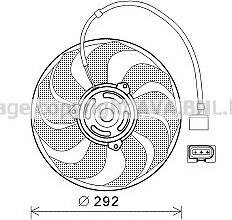 Prasco VW7533 - Ventilators, Motora dzesēšanas sistēma autodraugiem.lv