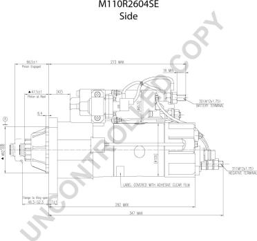 Prestolite Electric M110R2604SE - Starteris autodraugiem.lv