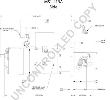 Prestolite Electric MS1-419A - Starteris autodraugiem.lv