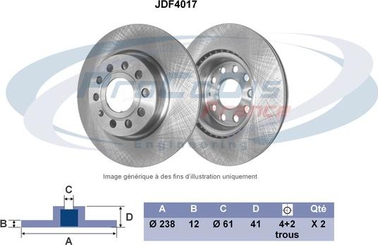 Procodis France JDF4017 - Bremžu diski autodraugiem.lv