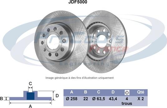 Procodis France JDF5000 - Bremžu diski autodraugiem.lv