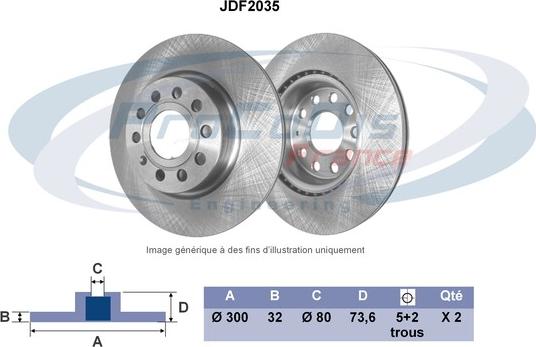 Procodis France JDF2035 - Bremžu diski autodraugiem.lv