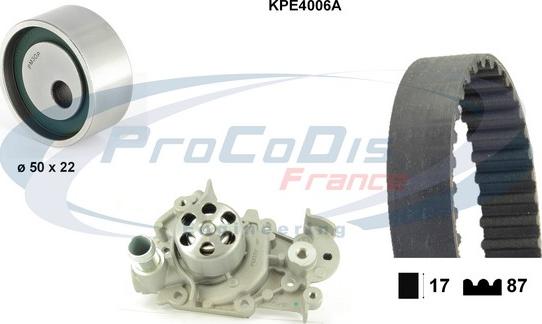 Procodis France KPE4006A - Ūdenssūknis + Zobsiksnas komplekts autodraugiem.lv