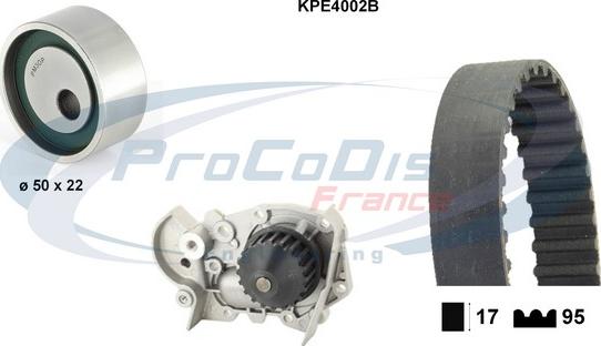 Procodis France KPE4002B - Ūdenssūknis + Zobsiksnas komplekts autodraugiem.lv