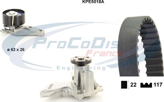 Procodis France KPE5018A - Ūdenssūknis + Zobsiksnas komplekts autodraugiem.lv