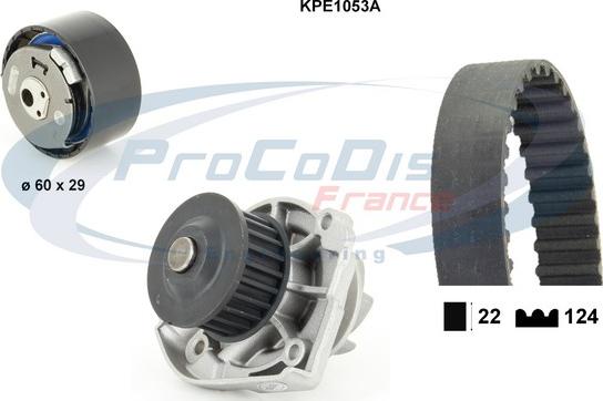 Procodis France KPE1053A - Ūdenssūknis + Zobsiksnas komplekts autodraugiem.lv