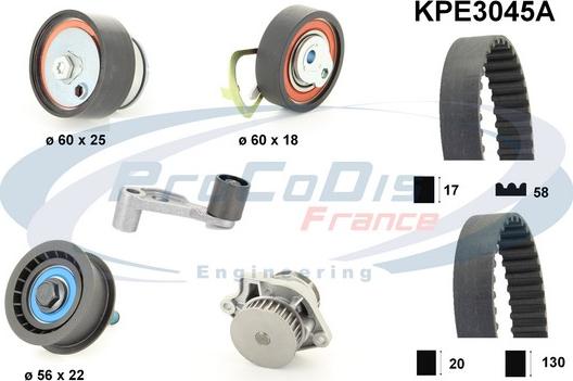 Procodis France KPE3045A - Ūdenssūknis + Zobsiksnas komplekts autodraugiem.lv