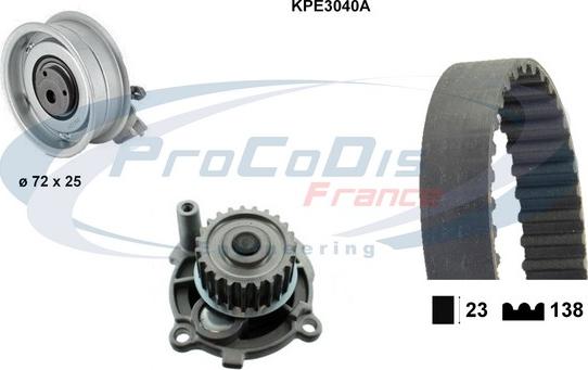 Procodis France KPE3040A - Ūdenssūknis + Zobsiksnas komplekts autodraugiem.lv