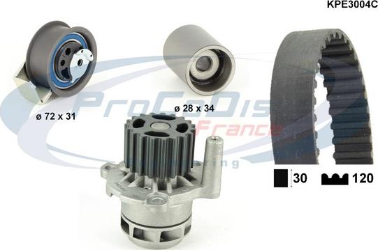 Procodis France KPE3004C - Ūdenssūknis + Zobsiksnas komplekts autodraugiem.lv