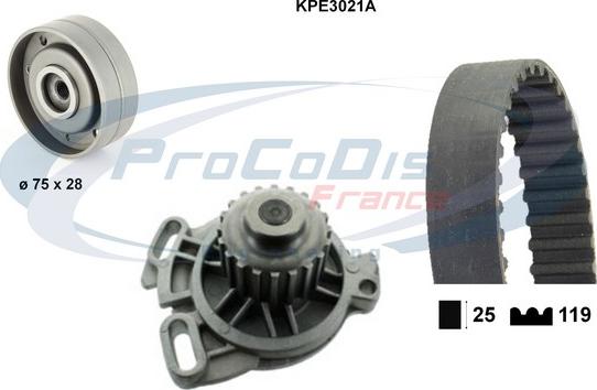 Procodis France KPE3021A - Ūdenssūknis + Zobsiksnas komplekts autodraugiem.lv