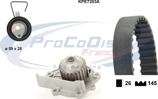 Procodis France KPE7203A - Ūdenssūknis + Zobsiksnas komplekts autodraugiem.lv