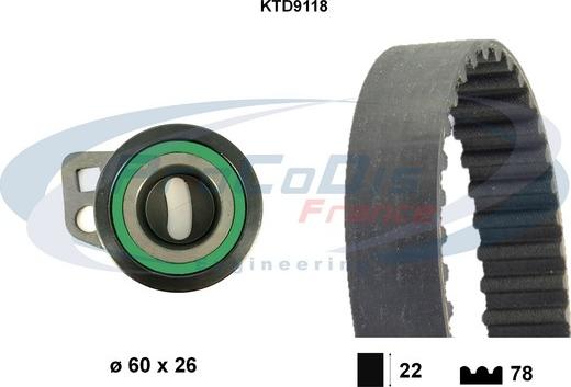 Procodis France KTD9118 - Zobsiksnas komplekts autodraugiem.lv