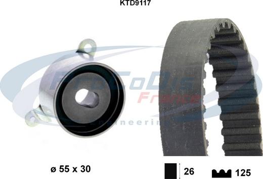 Procodis France KTD9117 - Zobsiksnas komplekts autodraugiem.lv