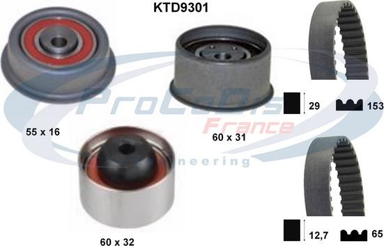 Procodis France KTD9301 - Zobsiksnas komplekts autodraugiem.lv