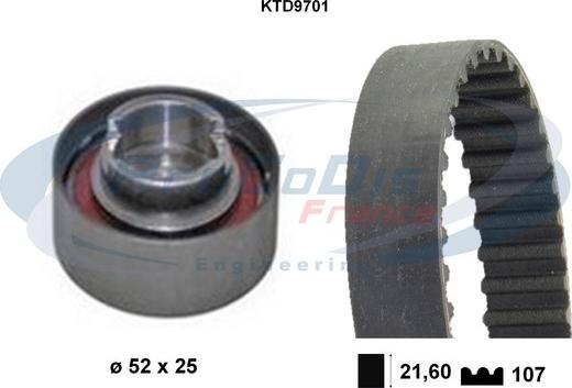 Procodis France KTD9701 - Zobsiksnas komplekts autodraugiem.lv
