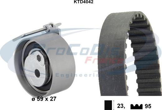 Procodis France KTD4042 - Zobsiksnas komplekts autodraugiem.lv