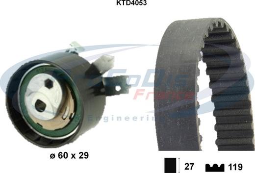 Procodis France KTD4053 - Zobsiksnas komplekts autodraugiem.lv