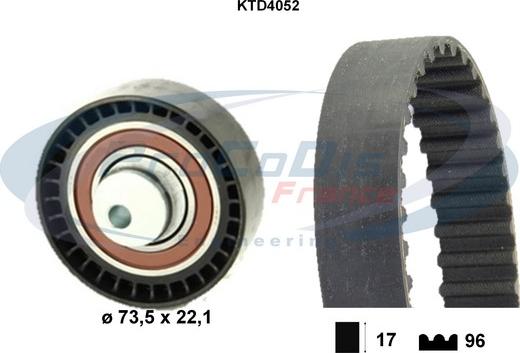 Procodis France KTD4052 - Zobsiksnas komplekts autodraugiem.lv