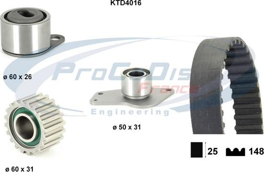 Procodis France KTD4016 - Zobsiksnas komplekts autodraugiem.lv