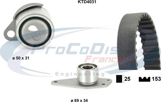 Procodis France KTD4031 - Zobsiksnas komplekts autodraugiem.lv