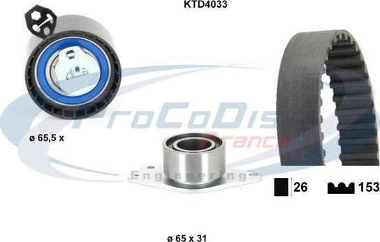 Procodis France KTD4033 - Zobsiksnas komplekts autodraugiem.lv