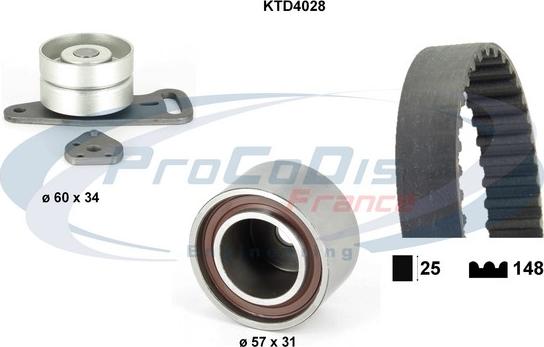 Procodis France KTD4028 - Zobsiksnas komplekts autodraugiem.lv