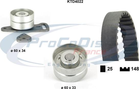 Procodis France KTD4022 - Zobsiksnas komplekts autodraugiem.lv