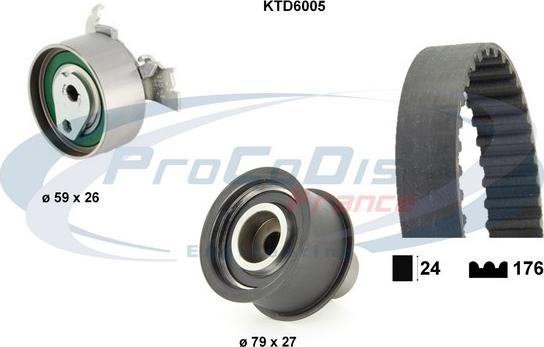 Procodis France KTD6005 - Zobsiksnas komplekts autodraugiem.lv