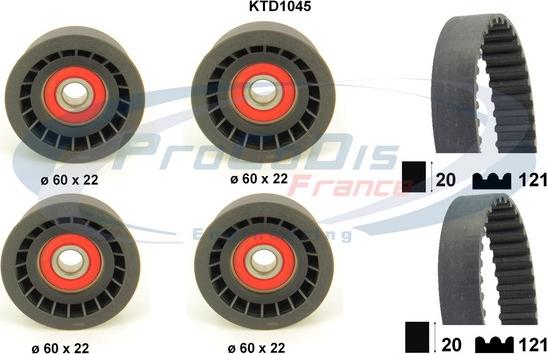 Procodis France KTD1045 - Zobsiksnas komplekts autodraugiem.lv