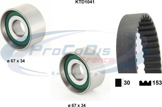 Procodis France KTD1041 - Zobsiksnas komplekts autodraugiem.lv