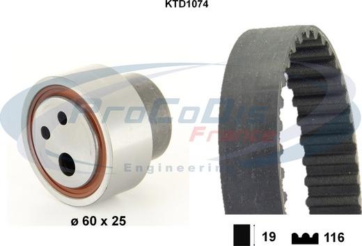 Procodis France KTD1074 - Zobsiksnas komplekts autodraugiem.lv