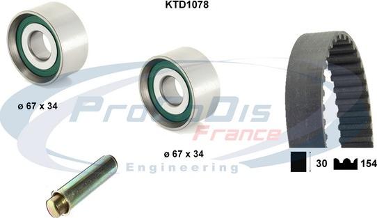 Procodis France KTD1078 - Zobsiksnas komplekts autodraugiem.lv