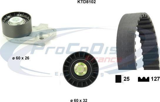 Procodis France KTD8102 - Zobsiksnas komplekts autodraugiem.lv