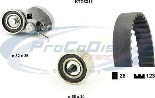 Procodis France KTD8311 - Zobsiksnas komplekts autodraugiem.lv