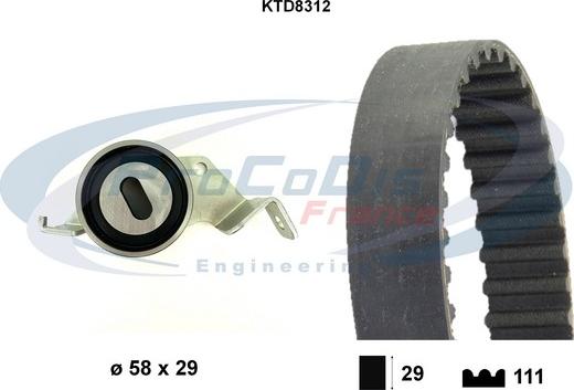 Procodis France KTD8312 - Zobsiksnas komplekts autodraugiem.lv