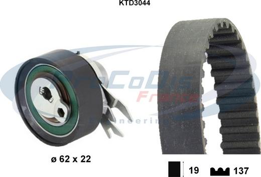 Procodis France KTD3044 - Zobsiksnas komplekts autodraugiem.lv